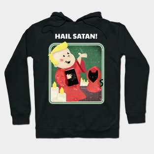 Cute Retro "Hail Satan!" Parody Hoodie